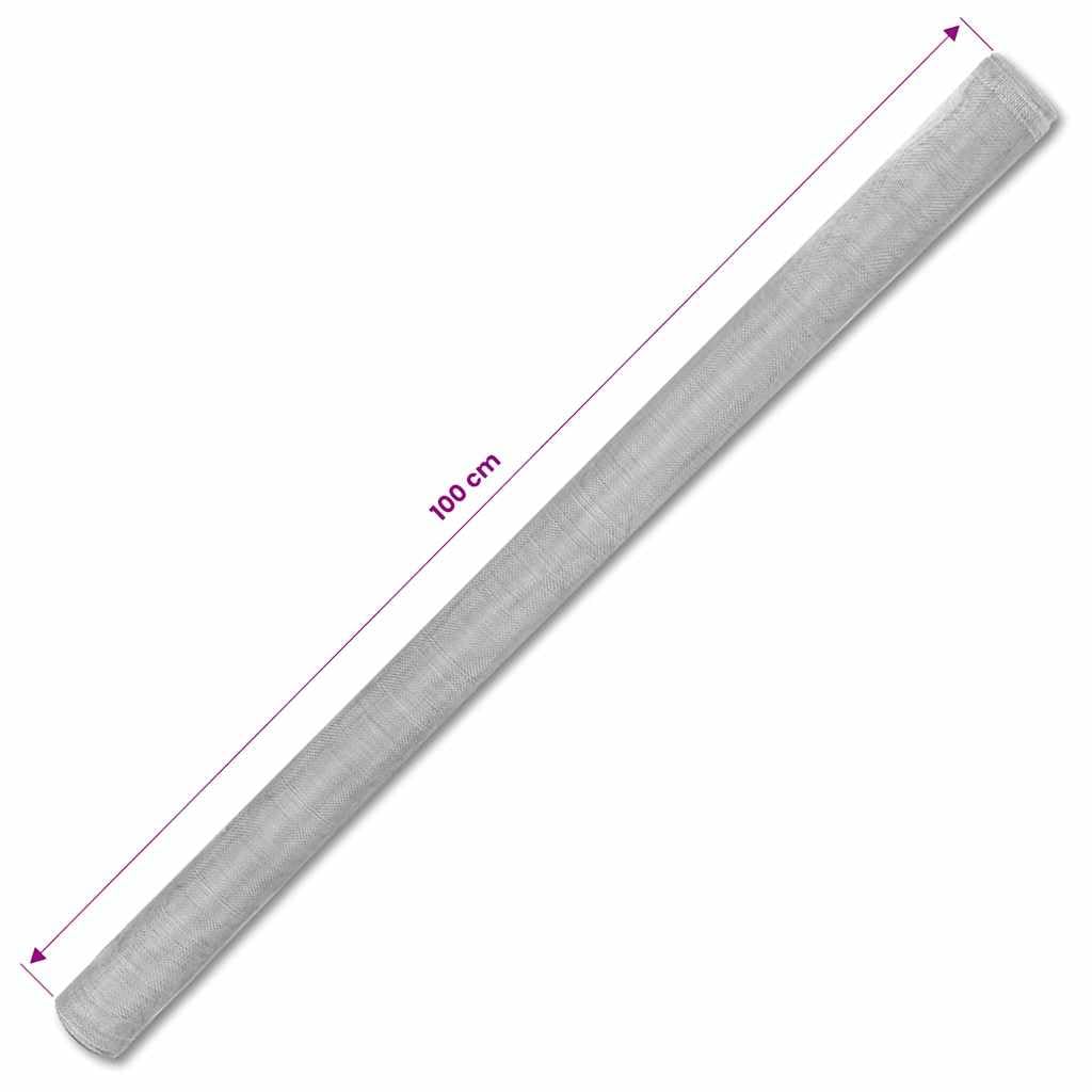 Aluminum Mesh Screen 39.4x196.9 Inch Silver U1156