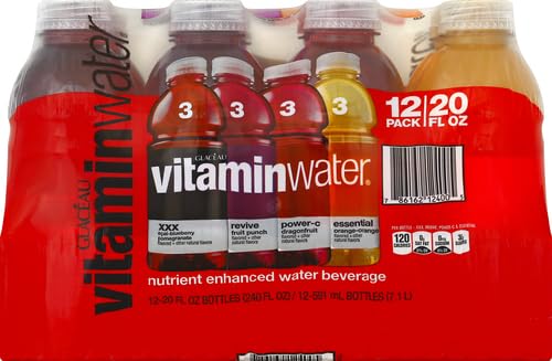 Flavored Water 4 Flavor Variety Pack 20 Fl Oz Bottles Pack of 12 M535