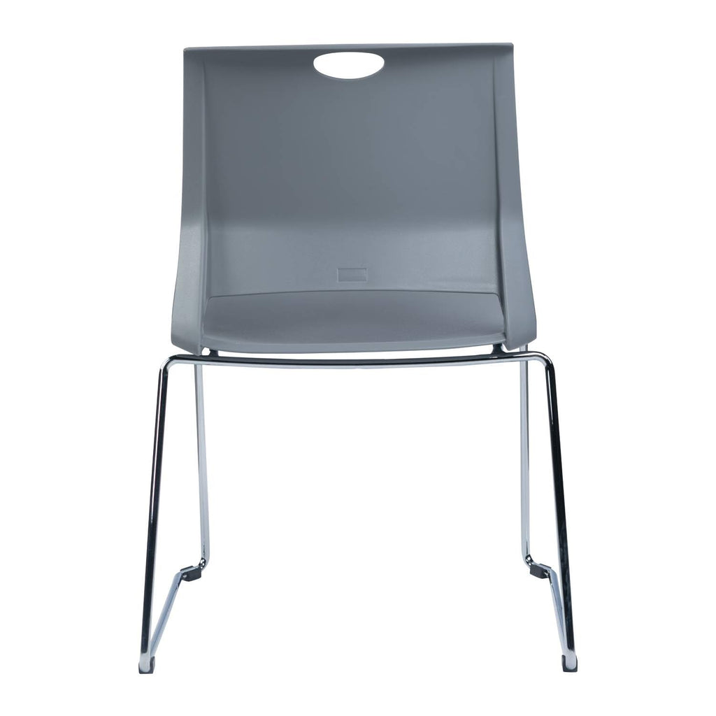 Grey Plastic Stack Chair 4-Pack U893