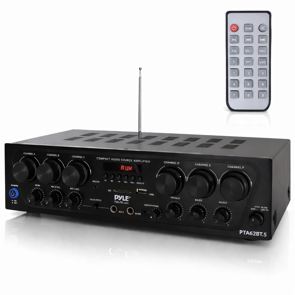 6 Channel 750 Watt Bluetooth Wireless Home Amplifier L11918