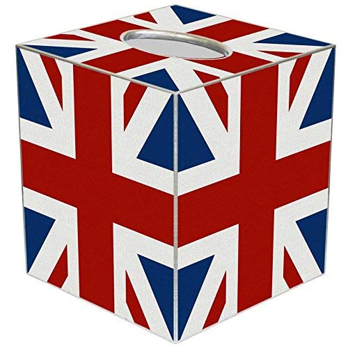 Union Jack Wood Tissue Box Cover V160