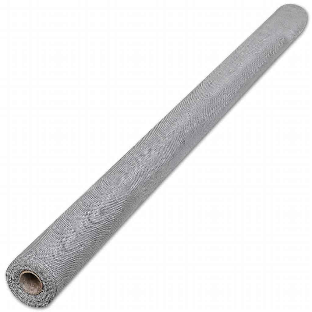 Aluminum Mesh Screen 39.4x196.9 Inch Silver U1156