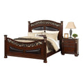 California King Bed with Arched Headboard and Curved Footboard Y4688