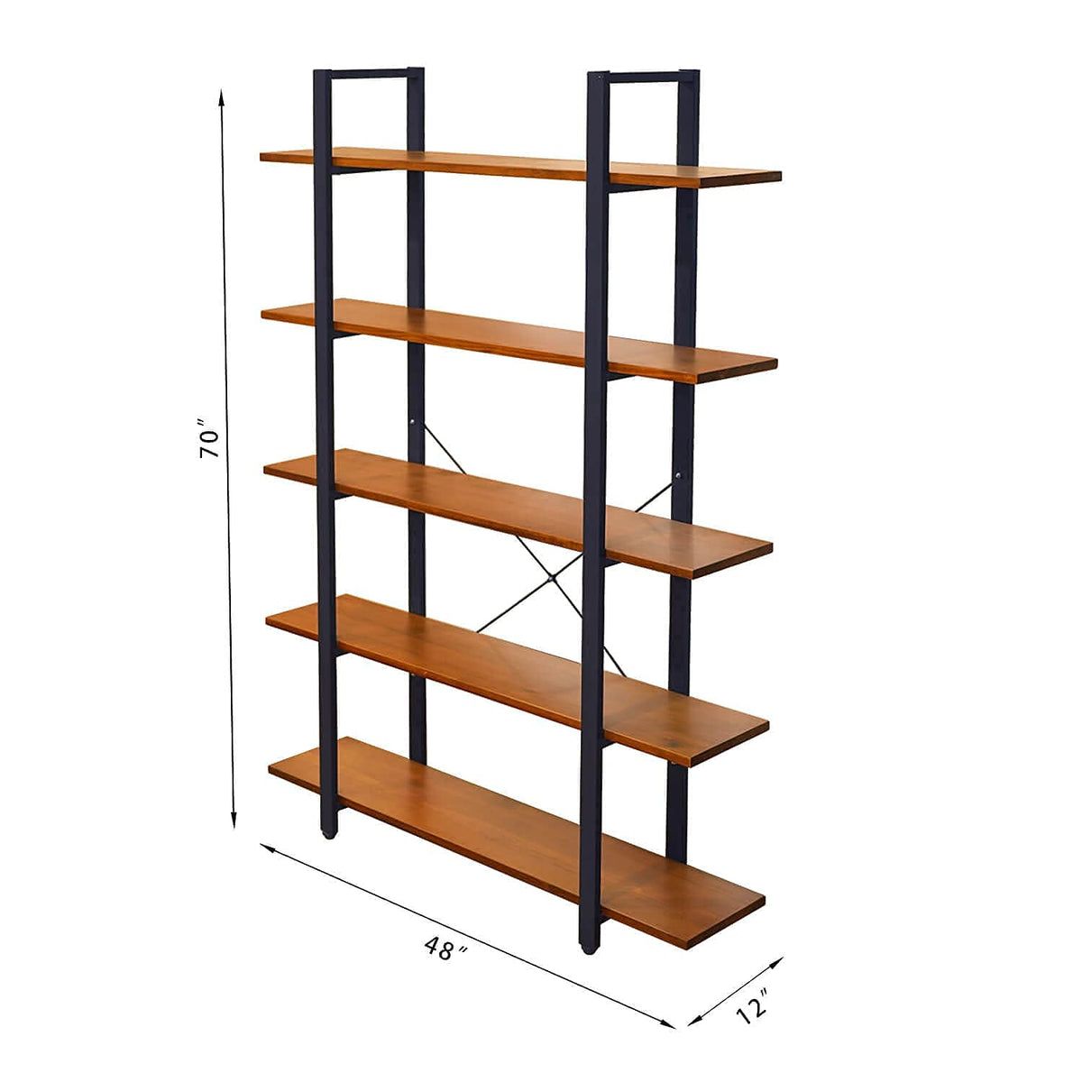 Solid Wood 5 Tier Bookshelf G793