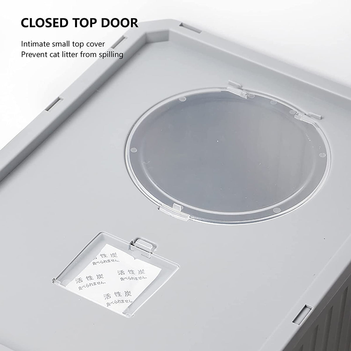 Foldable Top Entry Cat Litter Box with Lid and Scoop M439849