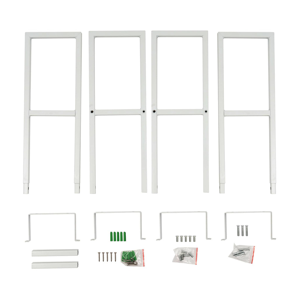 2 Pcs 34Inch White Wall Mount CD DVD Storage Shelf K595748