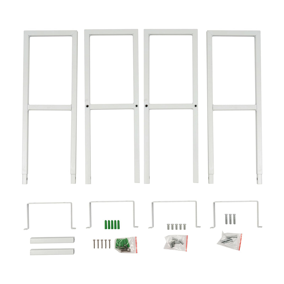 2 Pcs 34Inch White Wall Mount CD DVD Storage Shelf K595748