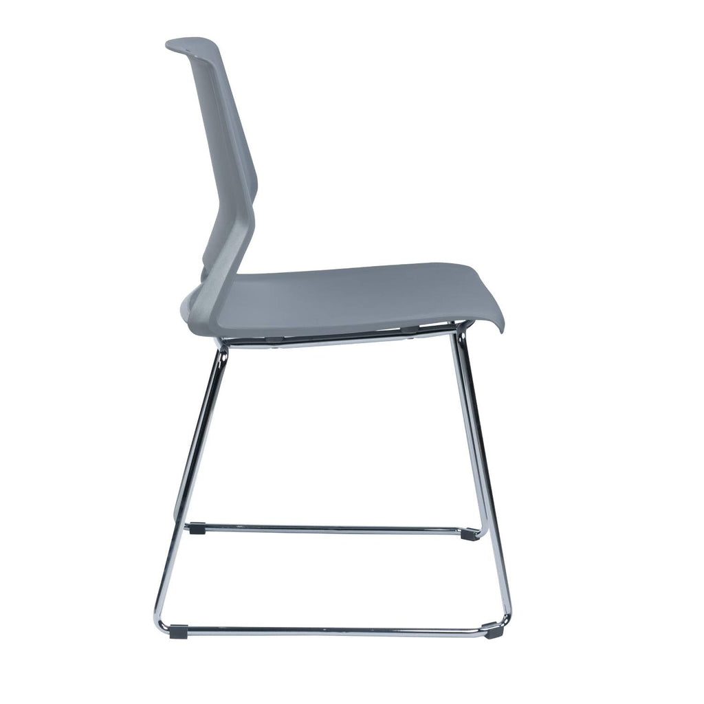 Grey Plastic Stack Chair 4-Pack U893