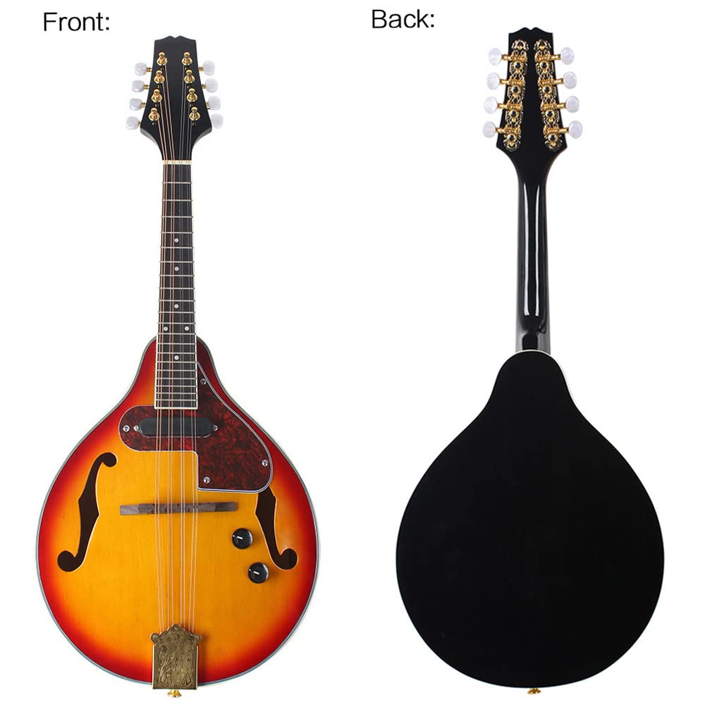 8 Strings Electric Mandolin with Cable and Cleaning Cloth P3570