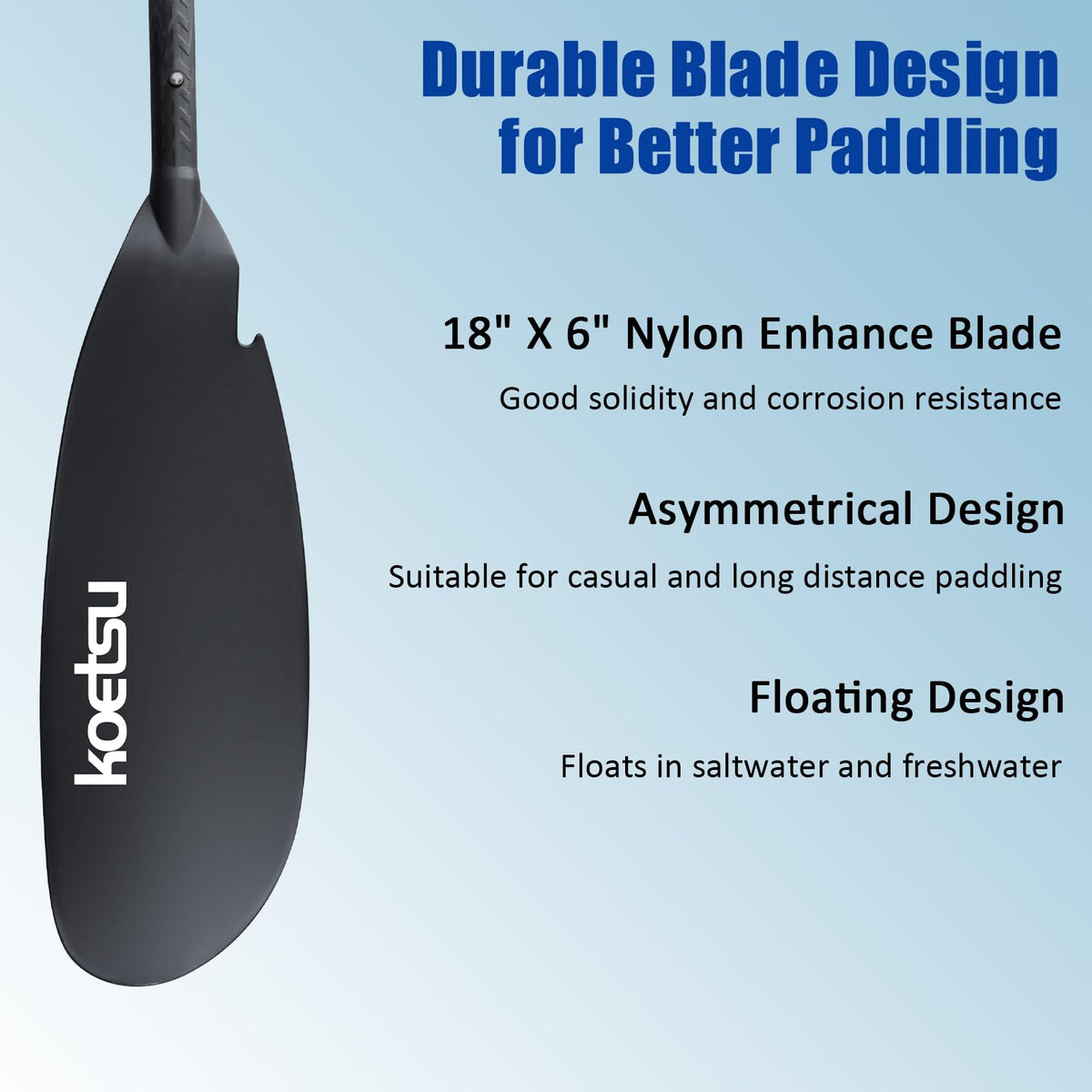 Aluminum 4-Piece Adjustable Double-Sided Kayak Paddle O868474