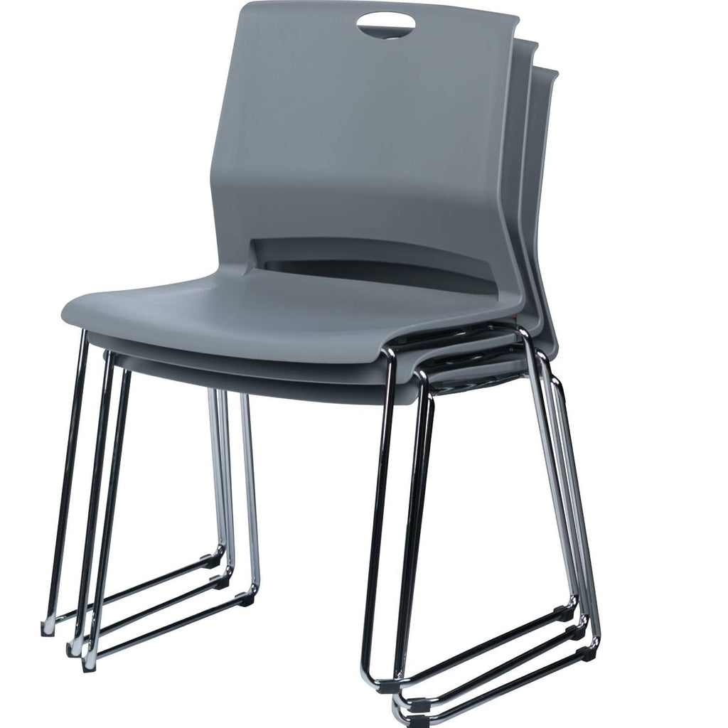 Grey Plastic Stack Chair 4-Pack U893