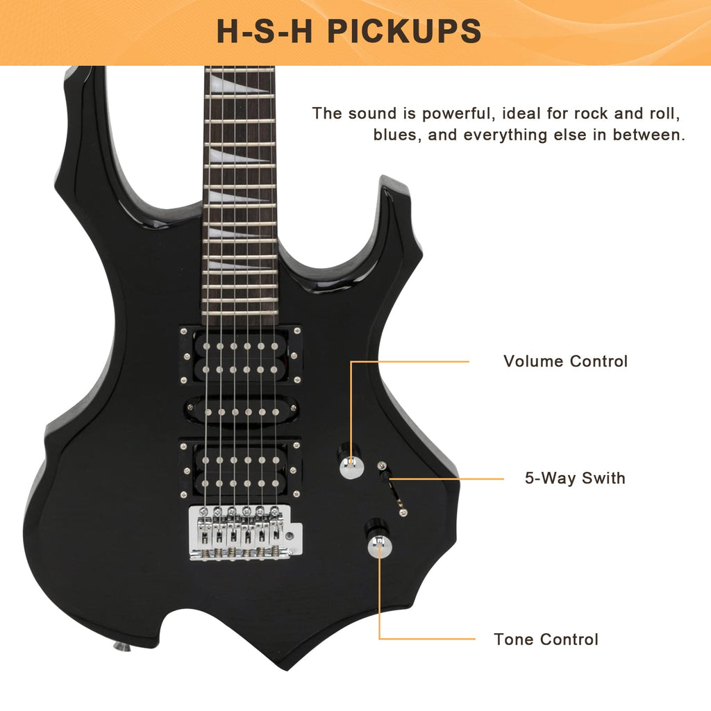 Black Electric Guitar with Accessories Pack T33965