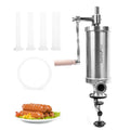 2.5 LBS Stainless Steel Sausage Stuffer with 4 Funnels L829