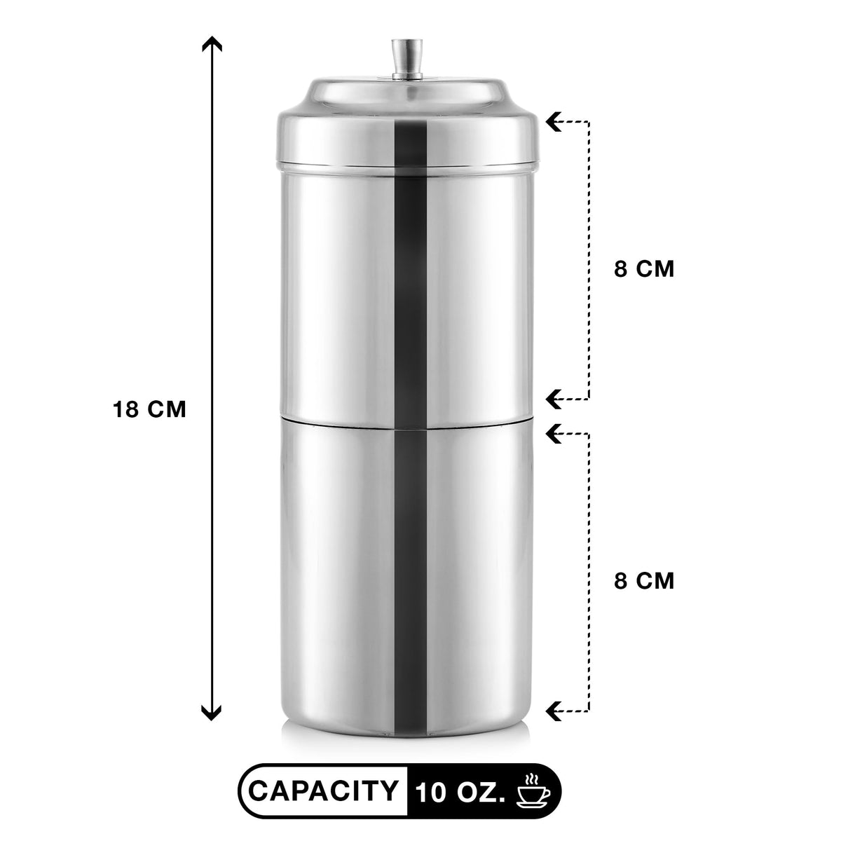 10 oz Stainless Steel Drip Coffee Maker U4329