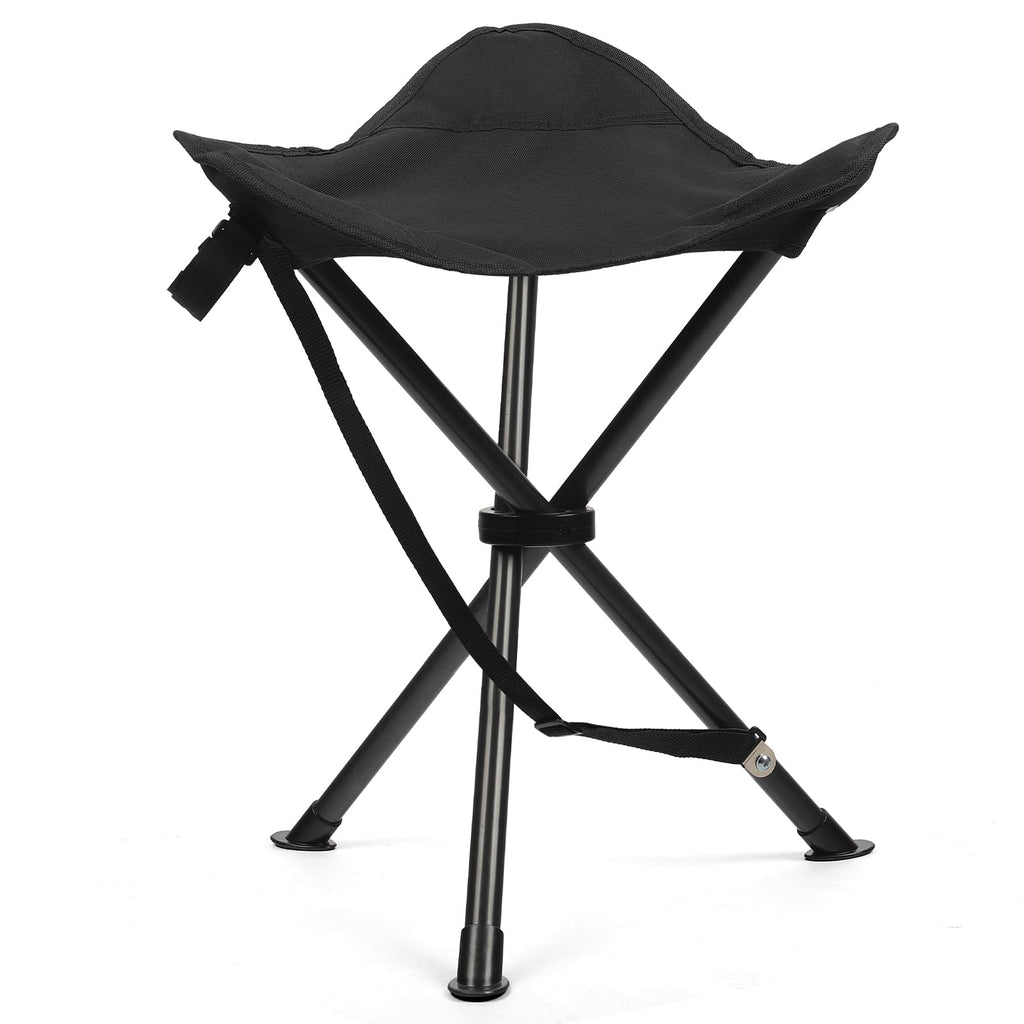 18" Black 3 Legs Folding Tripod Stool X4975