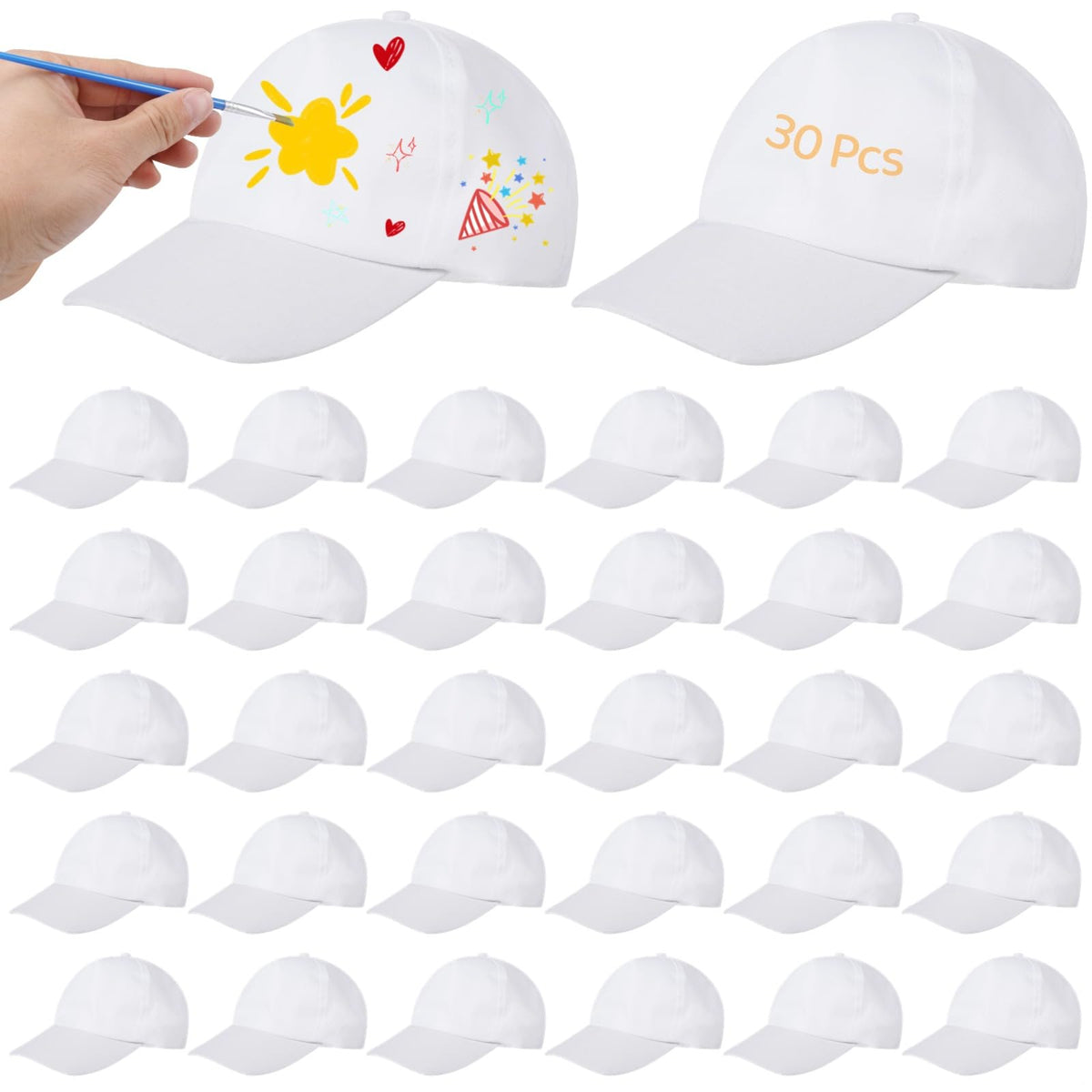 Polyester Adjustable Blank Baseball Caps S3192