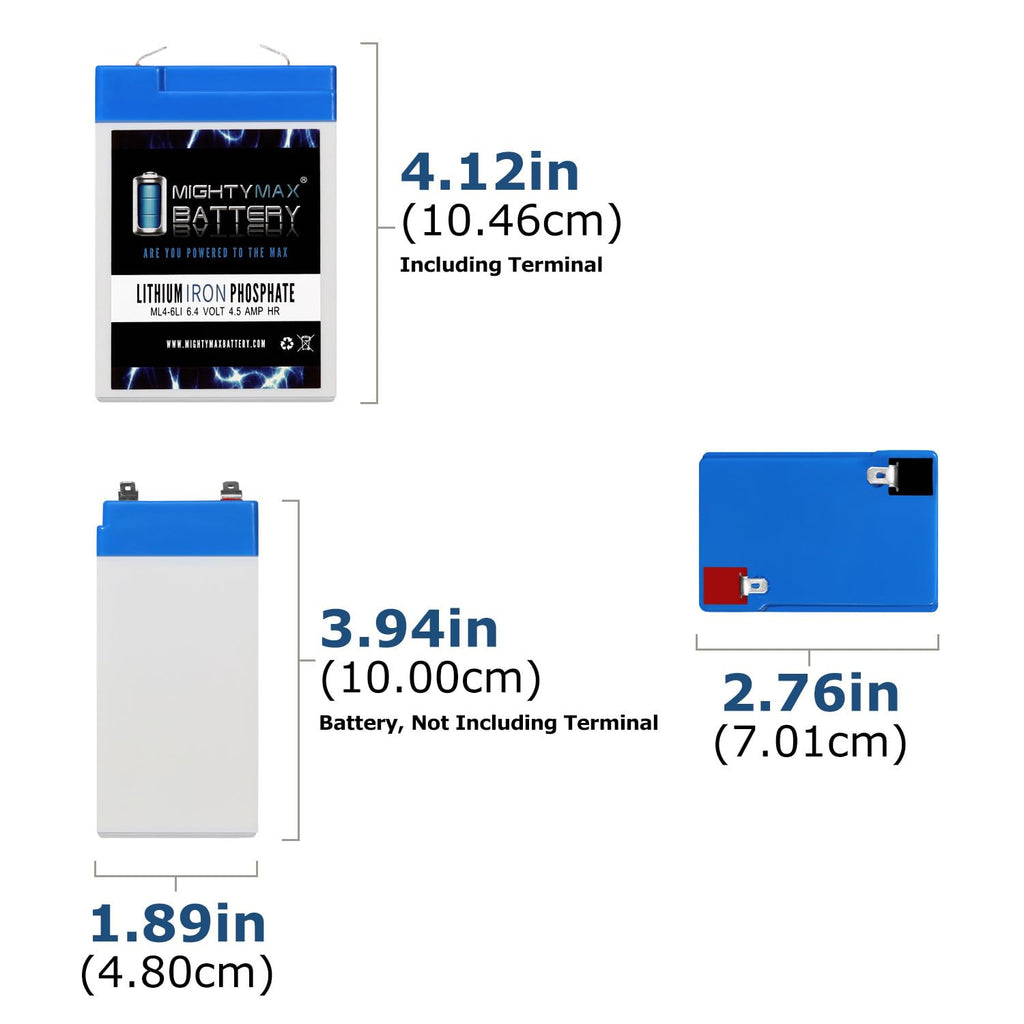 6V 4.5AH Lithium Replacement Battery M334