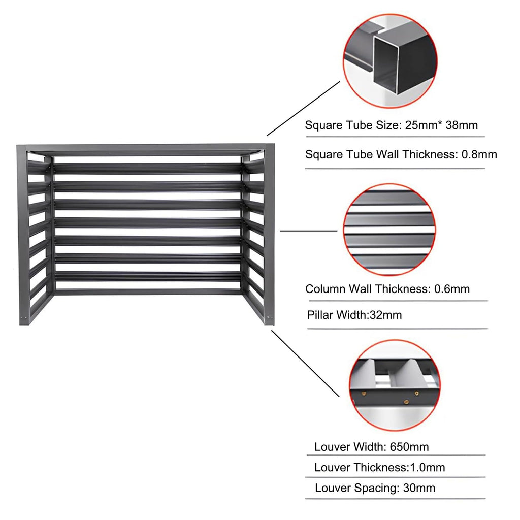 Aluminum Mini-Split Condenser Cover T1460