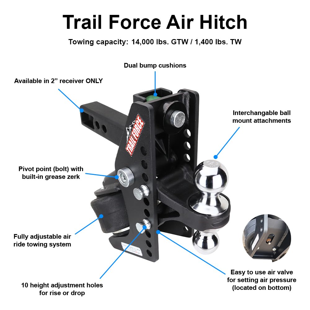 2" Hitch Towing Kit with 2" & 2-5/16" Balls & 2 Sway Arm Bars A273555