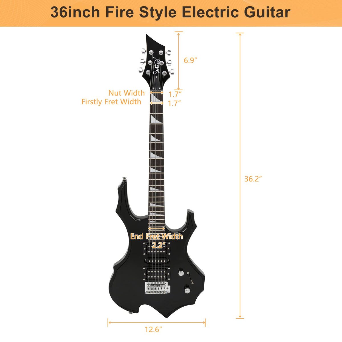 Black Electric Guitar with Accessories Pack T33965