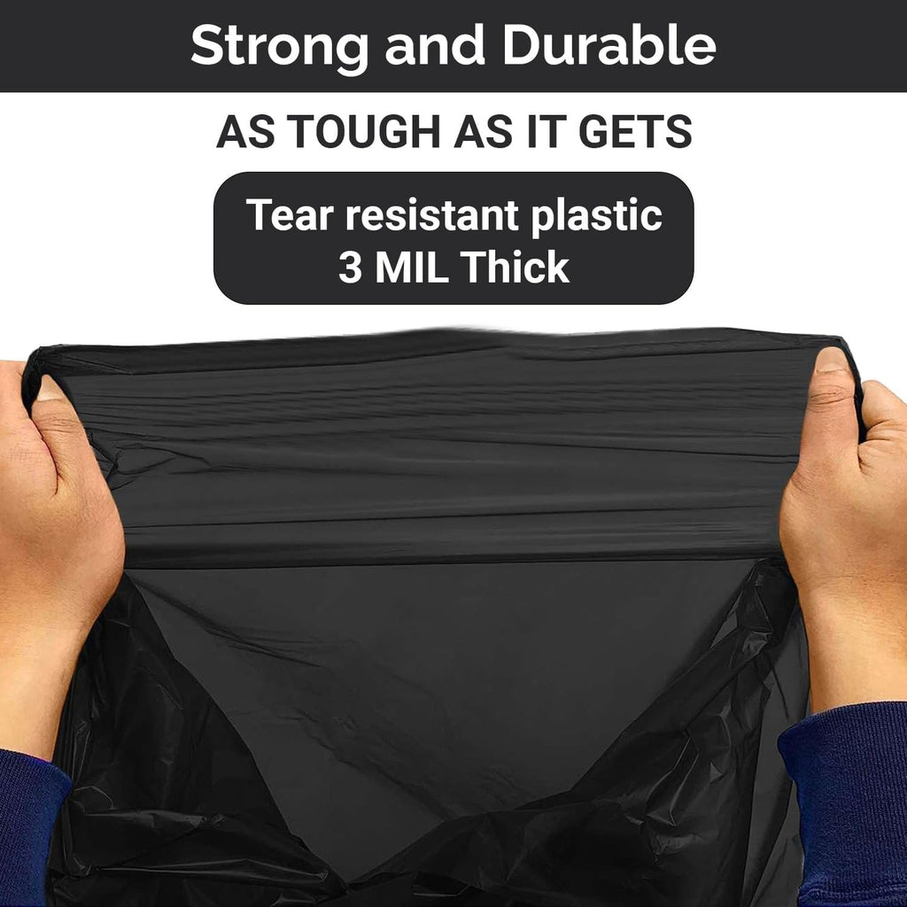 55 Gallon Heavy Duty 3 Mil Black Trash Bags 50 Ct W181821