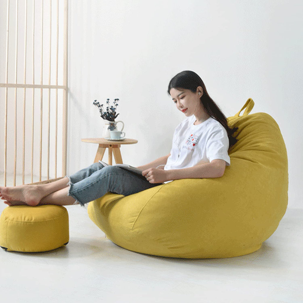 Yellow Washable Bean Bag Chair Cover P76094