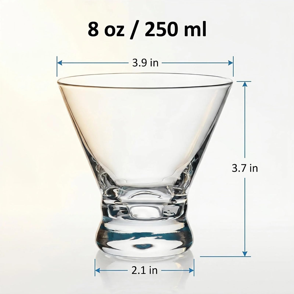 Stemless Martini Glasses Set of 4 U249