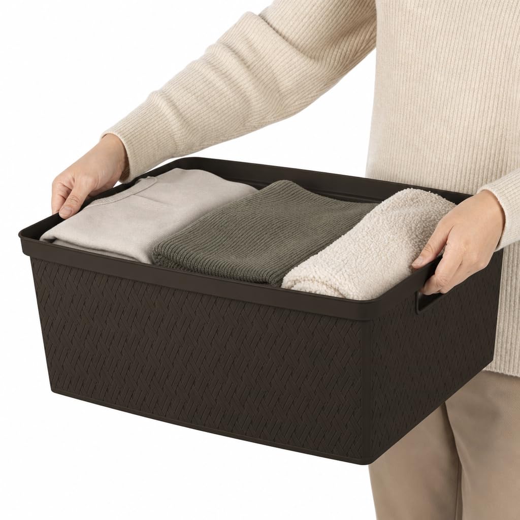 Brown 4 Drawer Plastic Storage Organizer Tower E997
