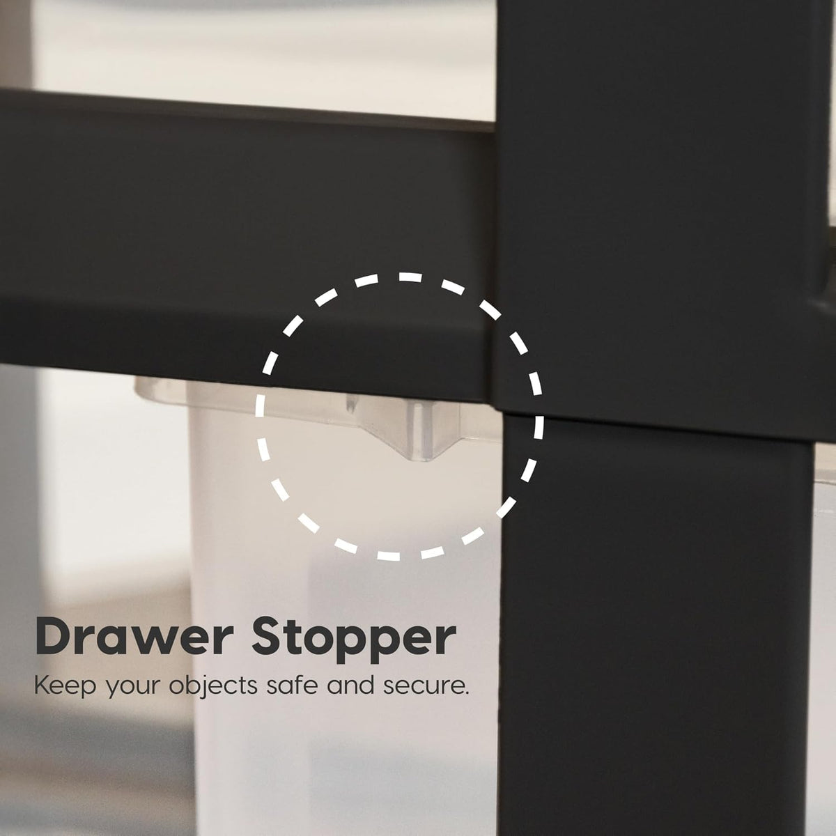 6 Drawer Rolling Storage Cart with Organizer Top, Black W75225
