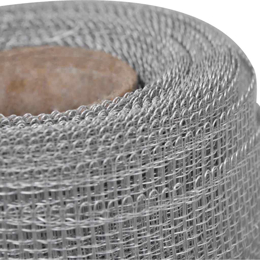Aluminum Mesh Screen 39.4x196.9 Inch Silver U1156
