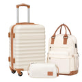 White 3 Piece Hardside Luggage Set U6366