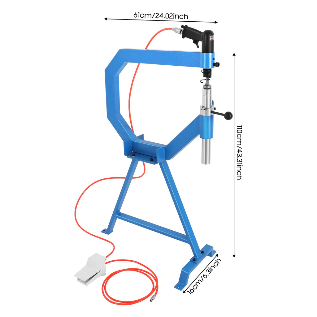 Pneumatic Planishing Hammer Metal Shrinker Stretcher Set Stainless Steel Sheet Metal Shaping Machine T471637