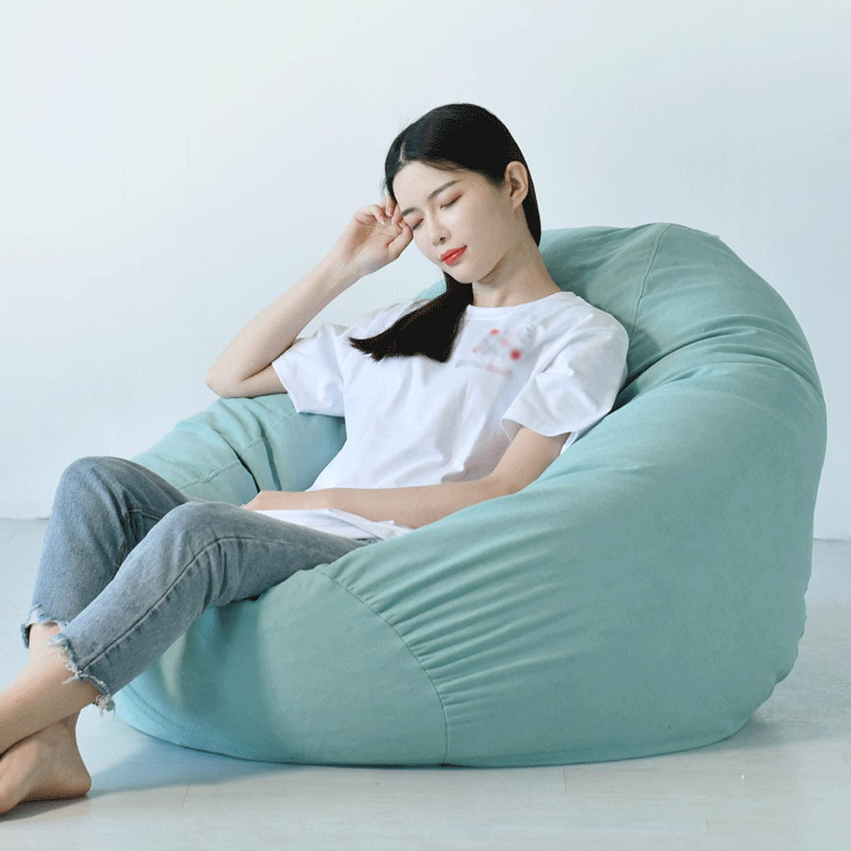 Yellow Washable Bean Bag Chair Cover P76094