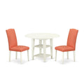 3 Piece Dining Table Set with 2 Faux Leather Chairs V31530