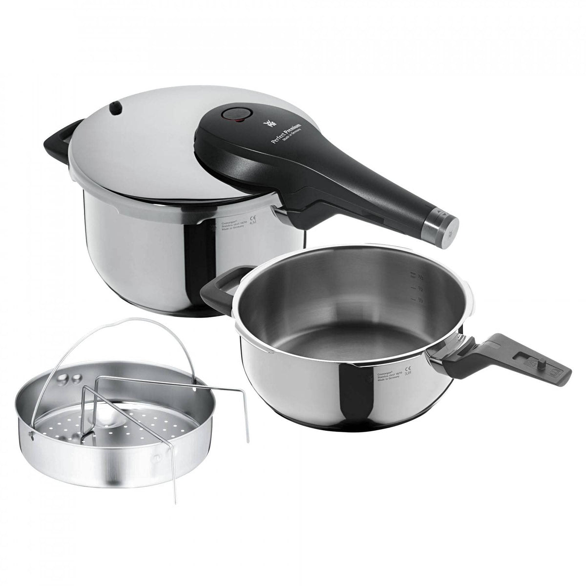 3-Piece Stainless Steel Pressure Cooker Set B38378