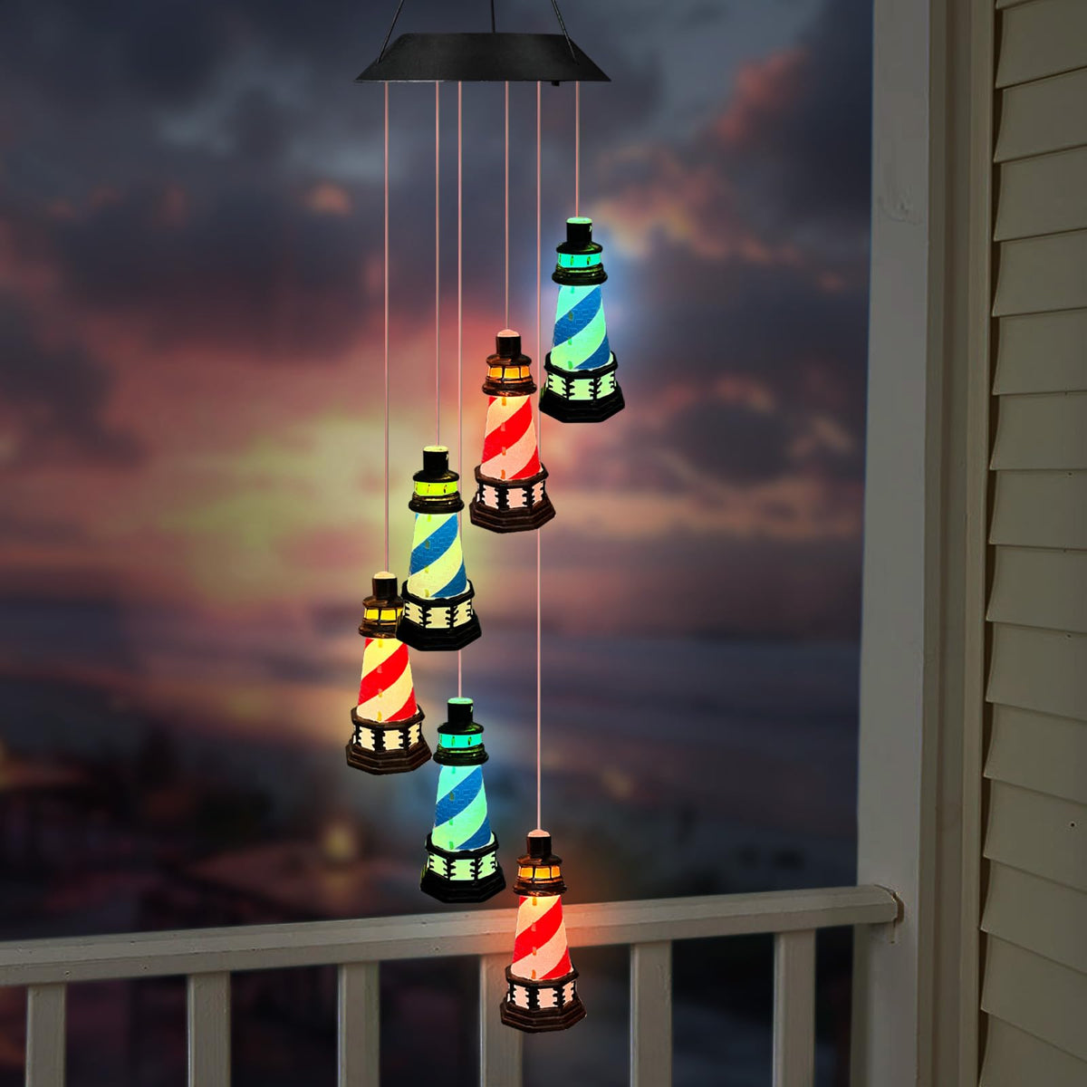 Color Changing LED Wind Chimes W261916