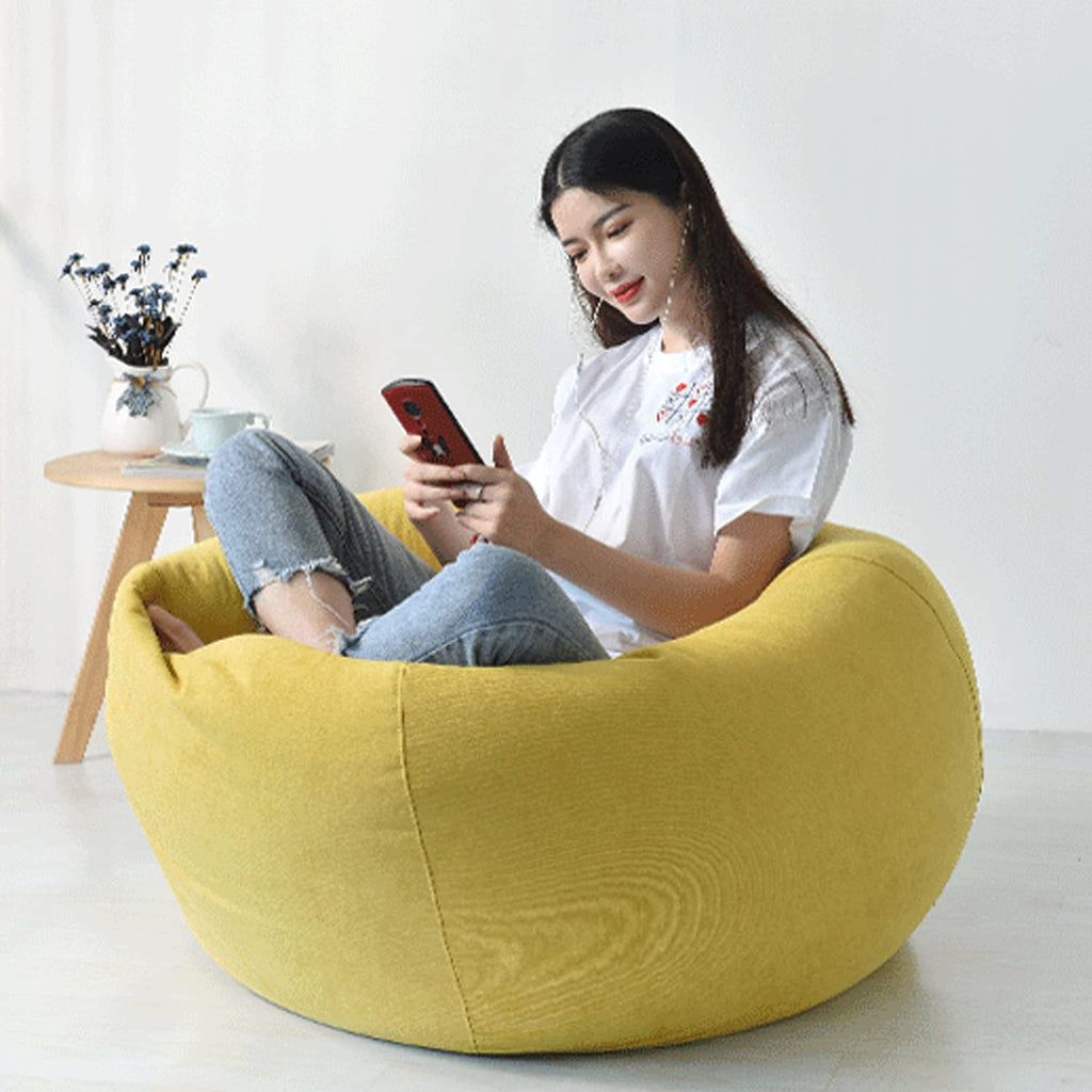 Yellow Washable Bean Bag Chair Cover P76094