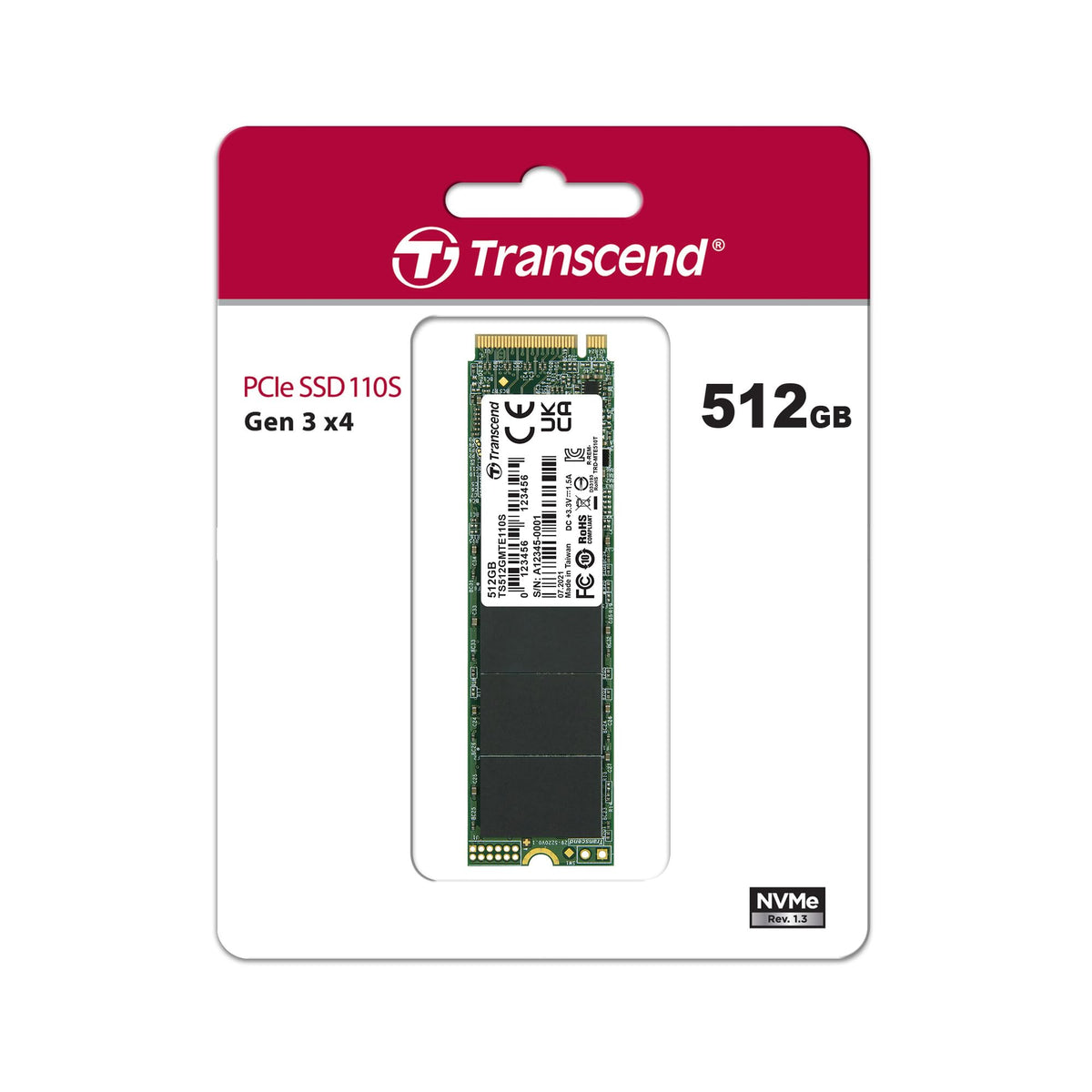 512GB PCIe 3.0 M.2 2280 SSD A201859