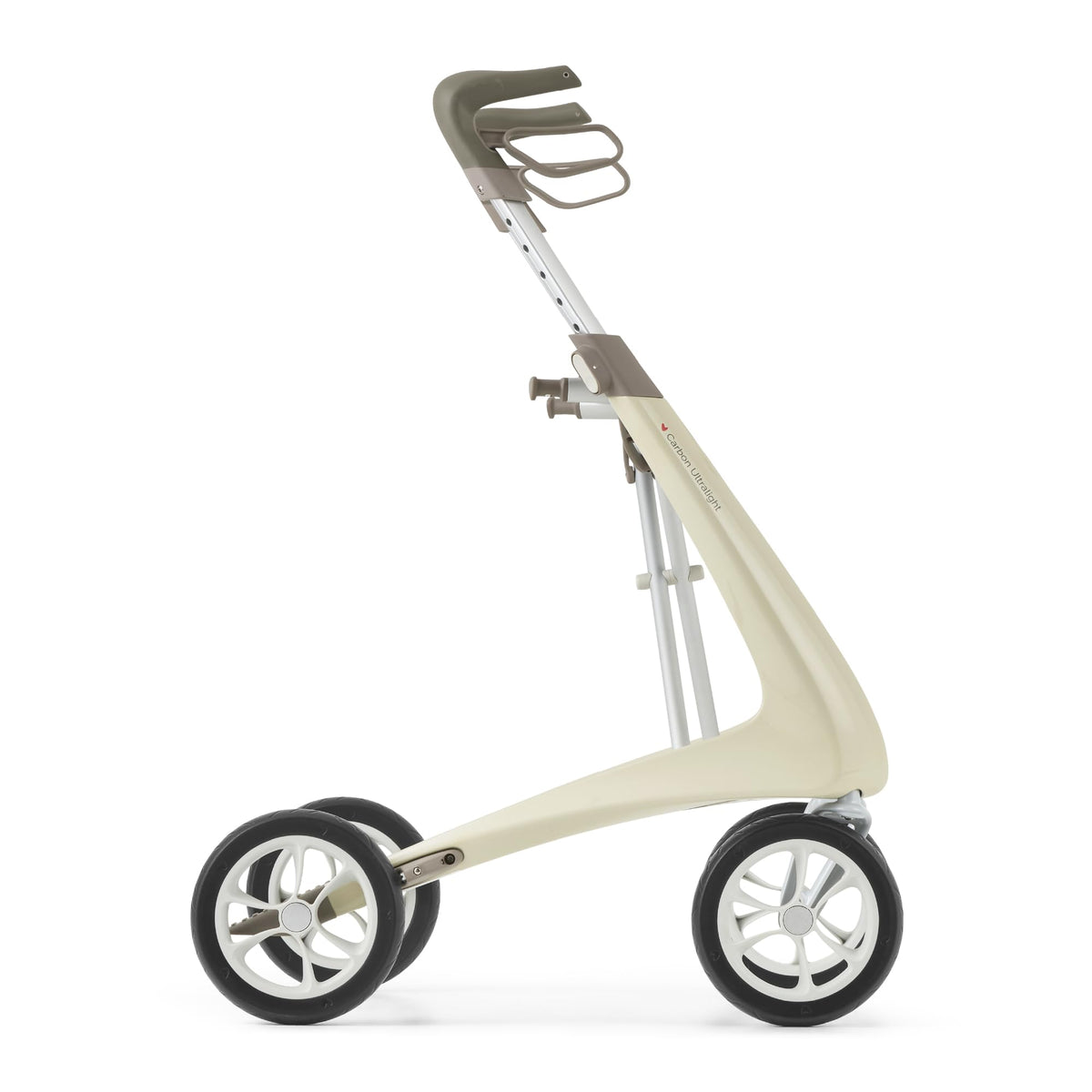 Carbon Ultralight Rollator Walker, 10.6 lbs, Oyster White, Compact N8386