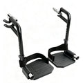 Black Wheelchair Footrest Replacement with Heel Loop J638