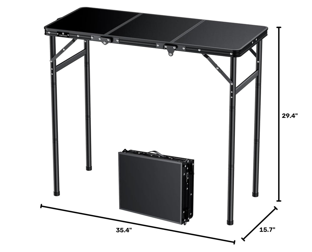 Aluminum Folding Camping Table 3 Height Adjustable W185482