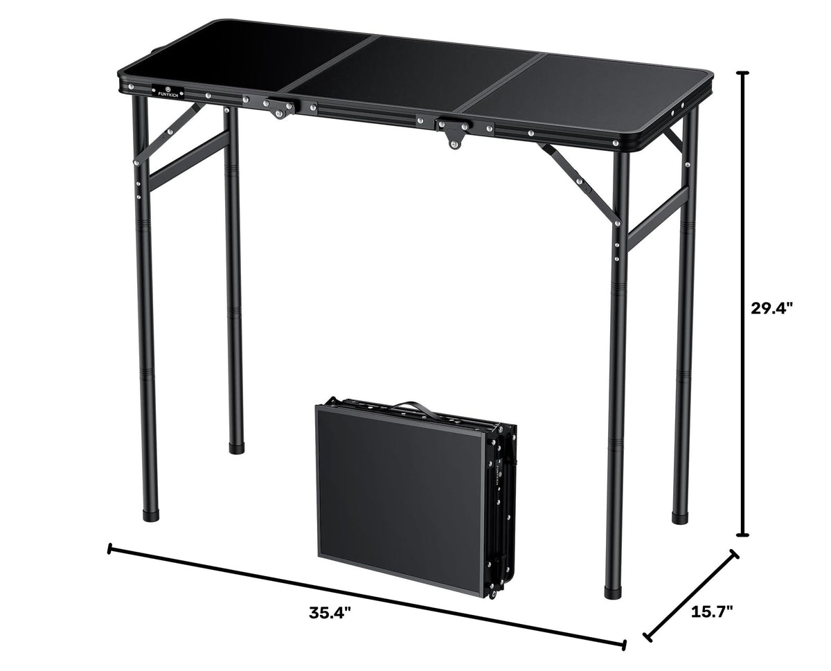 Aluminum Folding Camping Table 3 Height Adjustable W185482
