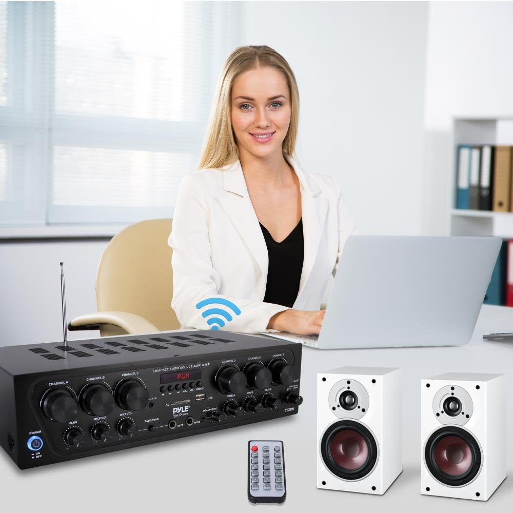 6 Channel 750 Watt Bluetooth Wireless Home Amplifier L11918