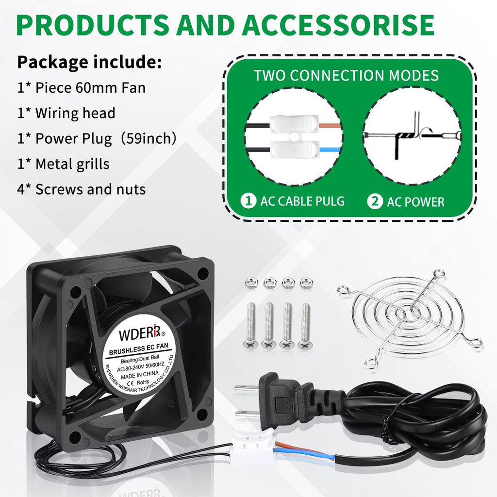 60mm x 25mm Mini Muffin Fan Cooling Axial AC X1766