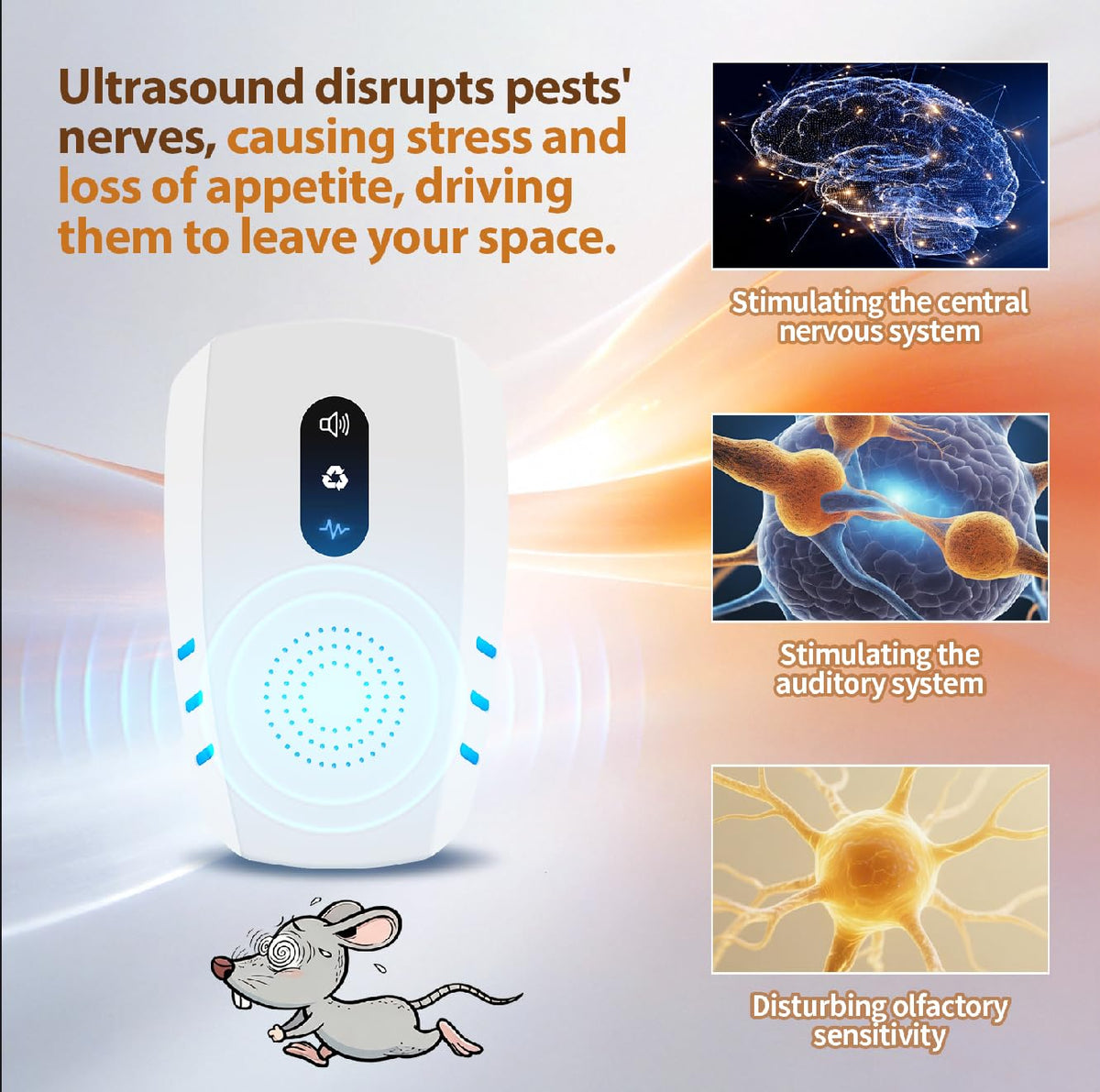 Ultrasonic Indoor Pest Repeller 6 Pack E9570