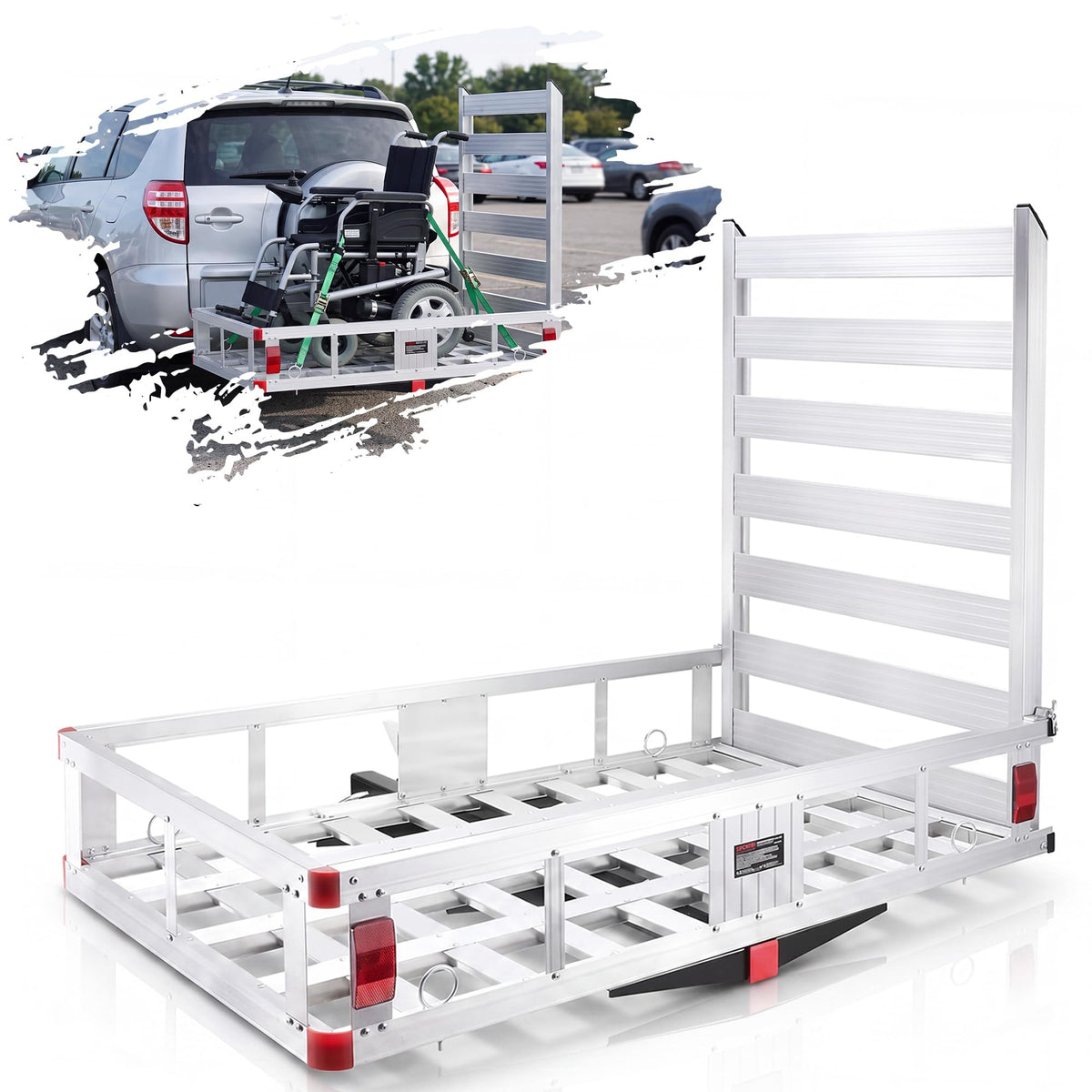 50" Aluminum Wheelchair Carrier with Ramp Q553