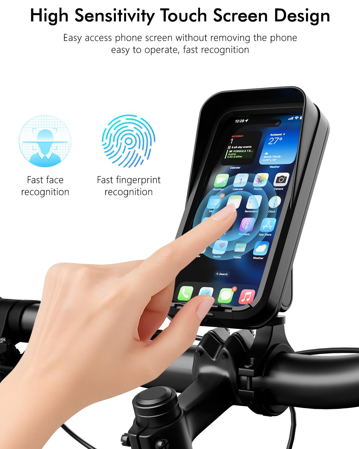 IP65 Waterproof Motorcycle Phone Mount X90984