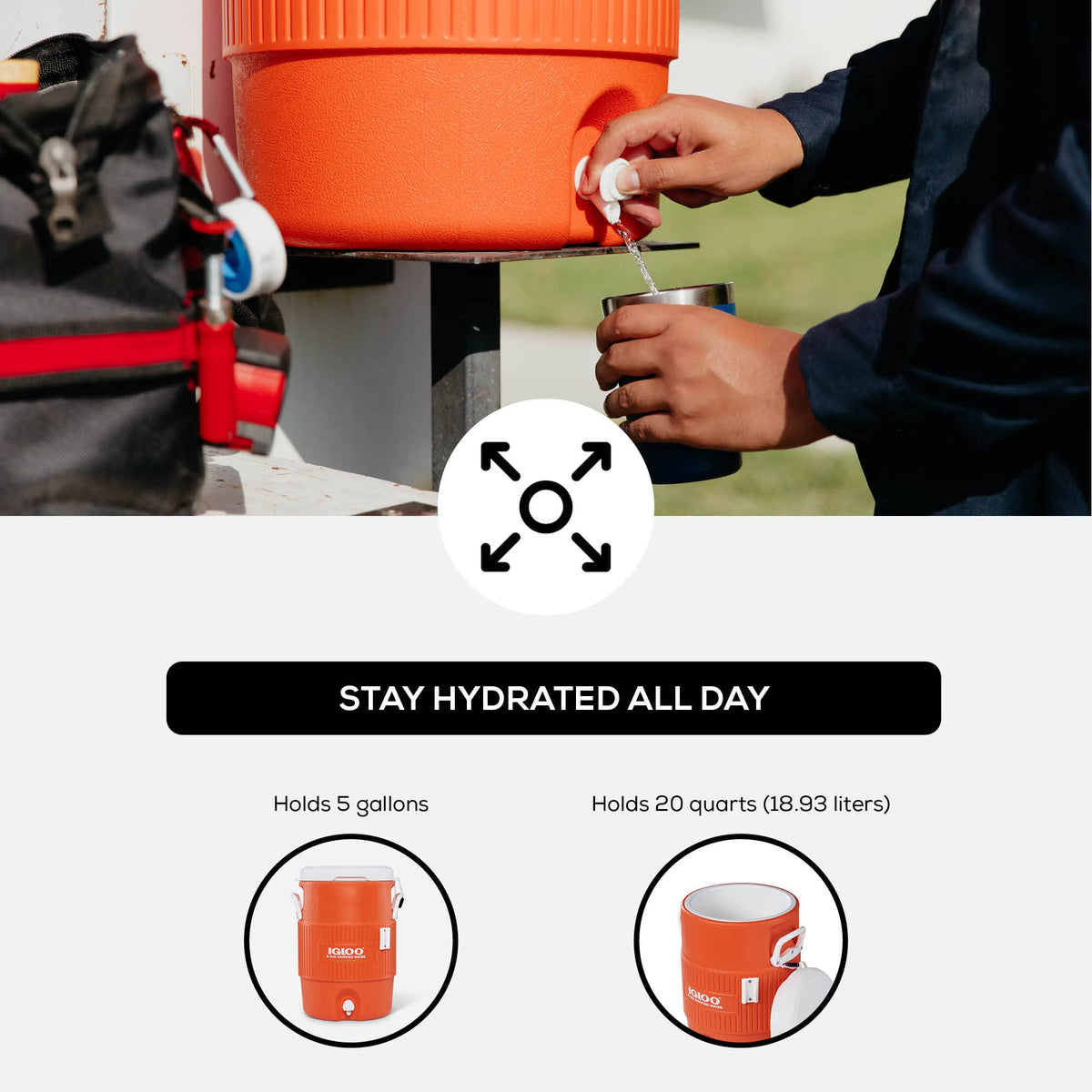 5 Gallon Insulated Portable Beverage Dispenser E265781
