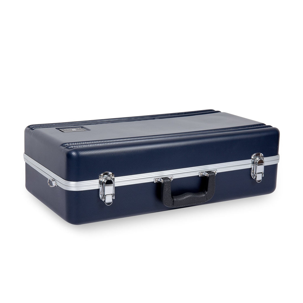 Textured Blue ABS Trumpet Case with Velvet Interior C976