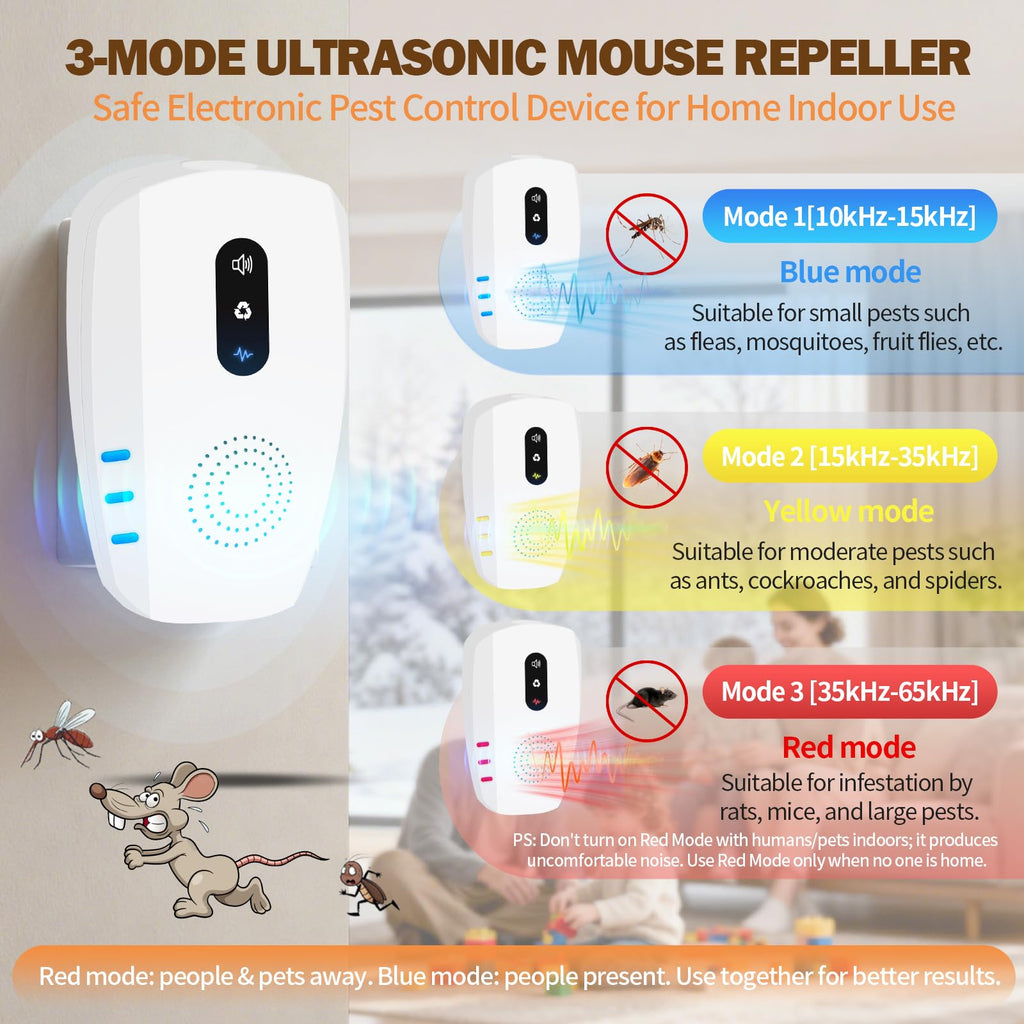 Ultrasonic Indoor Pest Repeller 6 Pack E9570